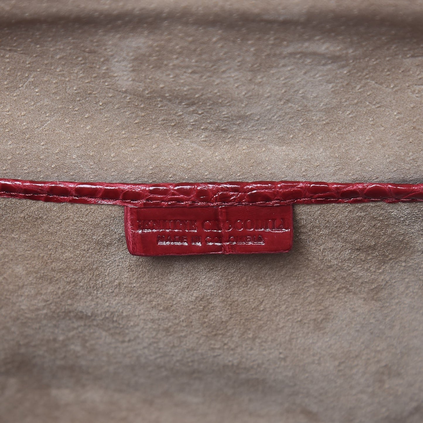 Crocodile Chain Frame Bag Red