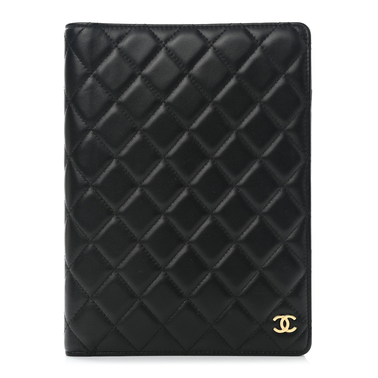 Chanel Lambskin Quilted Large Agenda Cover Black 1 of 10
