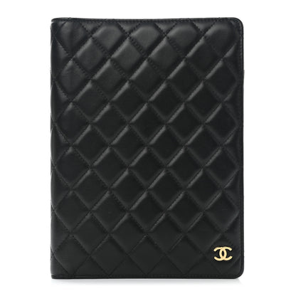Chanel Lambskin Quilted Large Agenda Cover Black 1 of 10