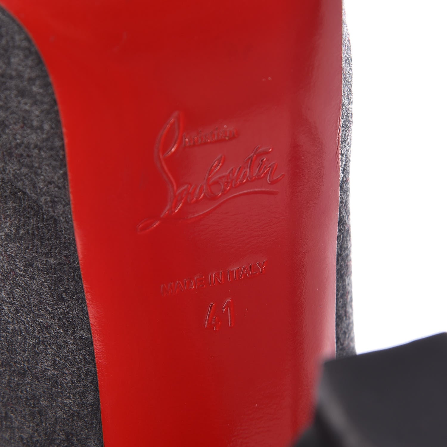 Christian Louboutin Flannel Veau Velours Taclou 120 Pumps 41 Grey 7 of 8