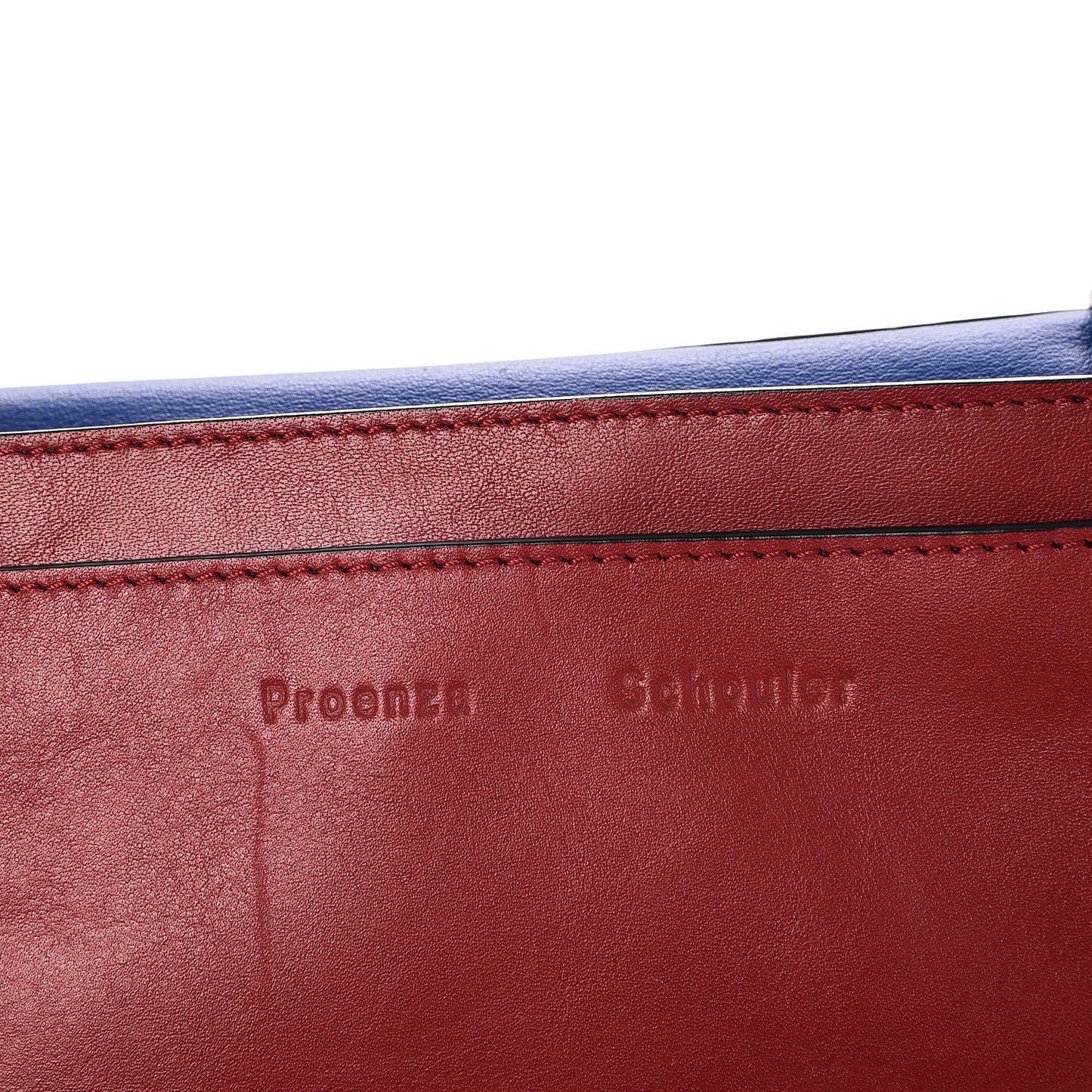 Calfskin Double Sided PS Courier Bag Red