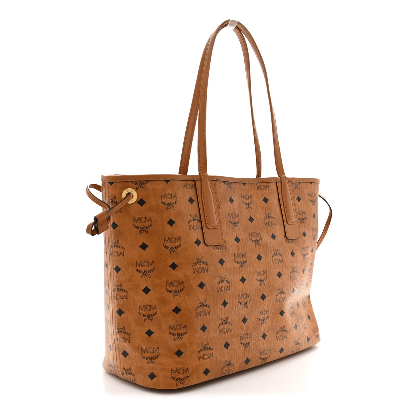 Visetos Medium Liz Reversible Shopper Tote Cognac