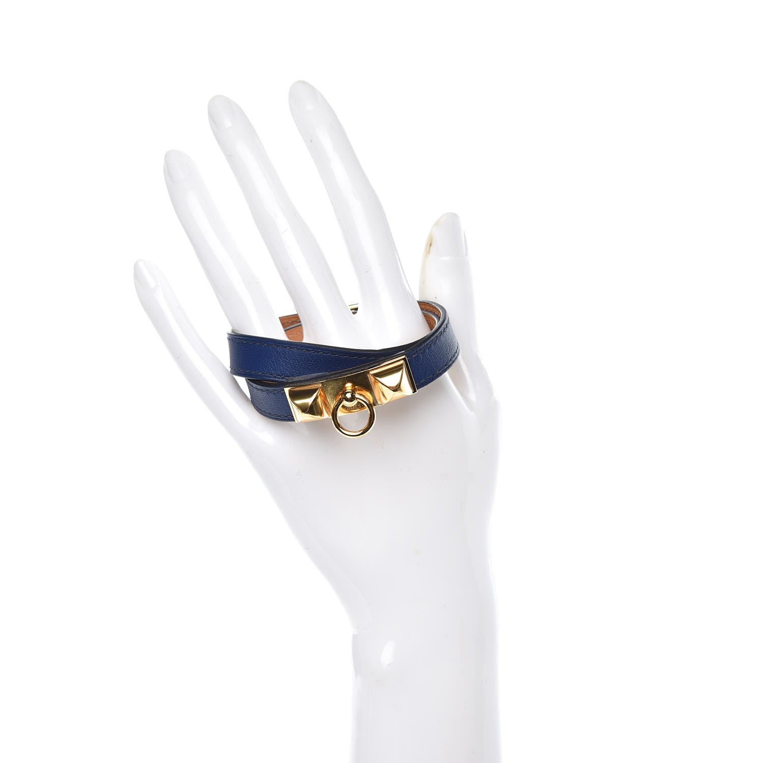Hermes Swift Rivale Double Tour Bracelet S Bleu Saphir 2 of 7
