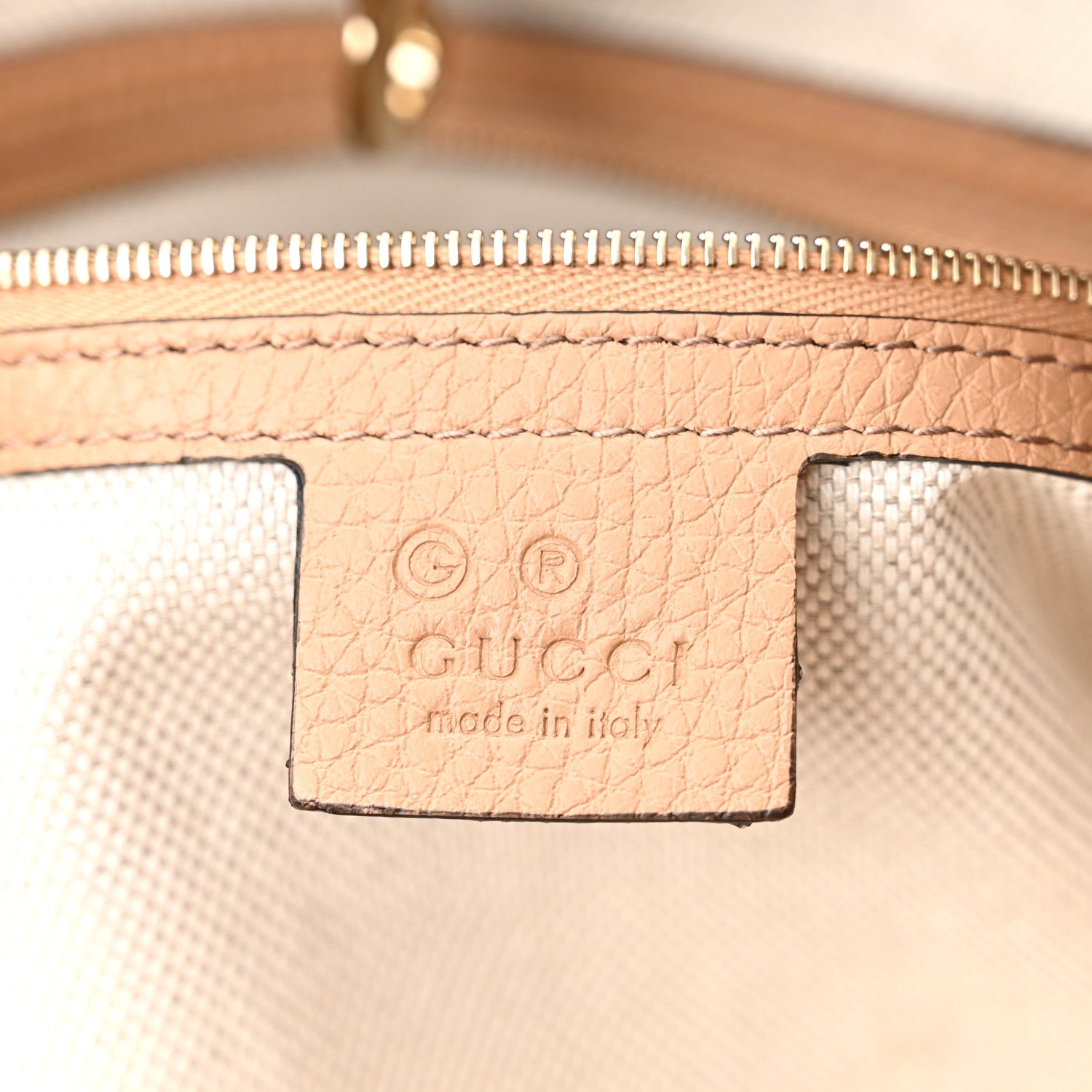 Gucci Pebbled Calfskin Medium Soho Chain Shoulder Bag Camelia 6 of 10