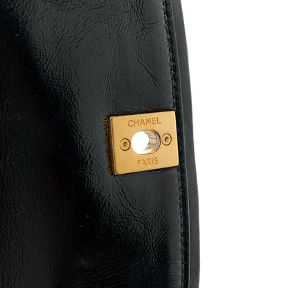 Chanel Lambskin Quilted Small La Parisienne Top Handle Flap Black 6 of 11