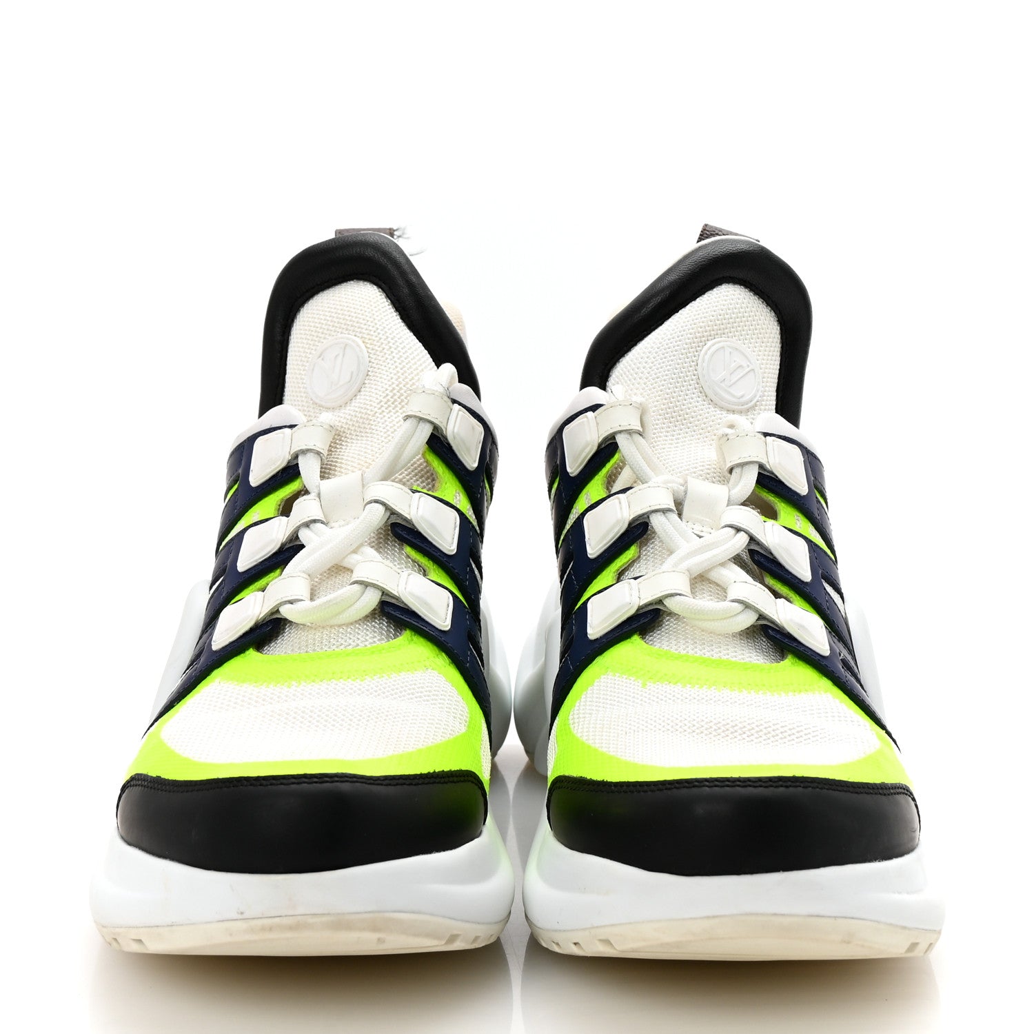Louis Vuitton Calfskin Technical Nylon Monogram LV Archlight Sneakers 41 Fluo Yellow 3 of 9