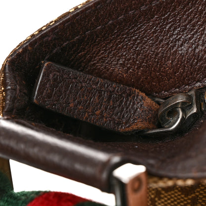 Gucci Monogram Web Medium Double Pocket Messenger Bag Dark Brown 15 of 15