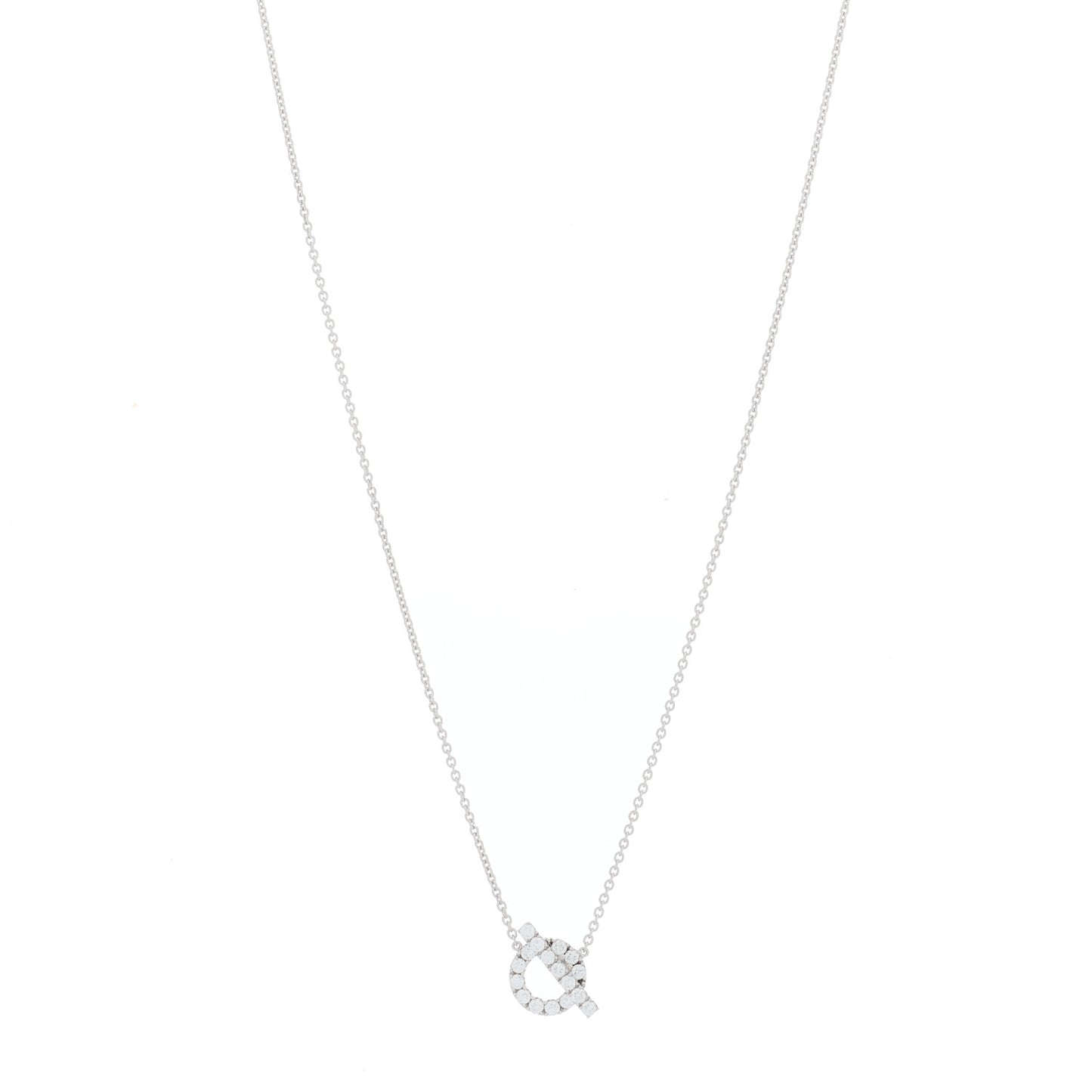 18K White Gold Diamond Finesse Pendant Necklace