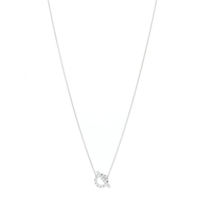Hermes 18K White Gold Diamond Finesse Pendant Necklace 1 of 4