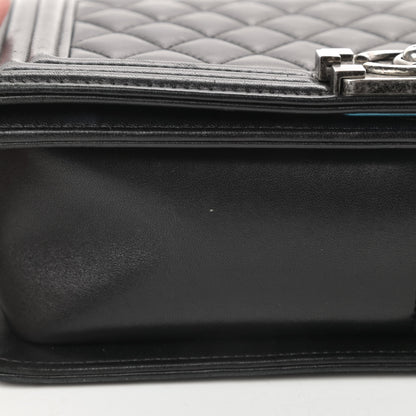 Chanel Lambskin Quilted Medium Boy Flap Black 18 of 19