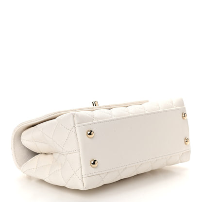 Chanel Caviar Quilted Mini Coco Handle Flap White 4 of 15