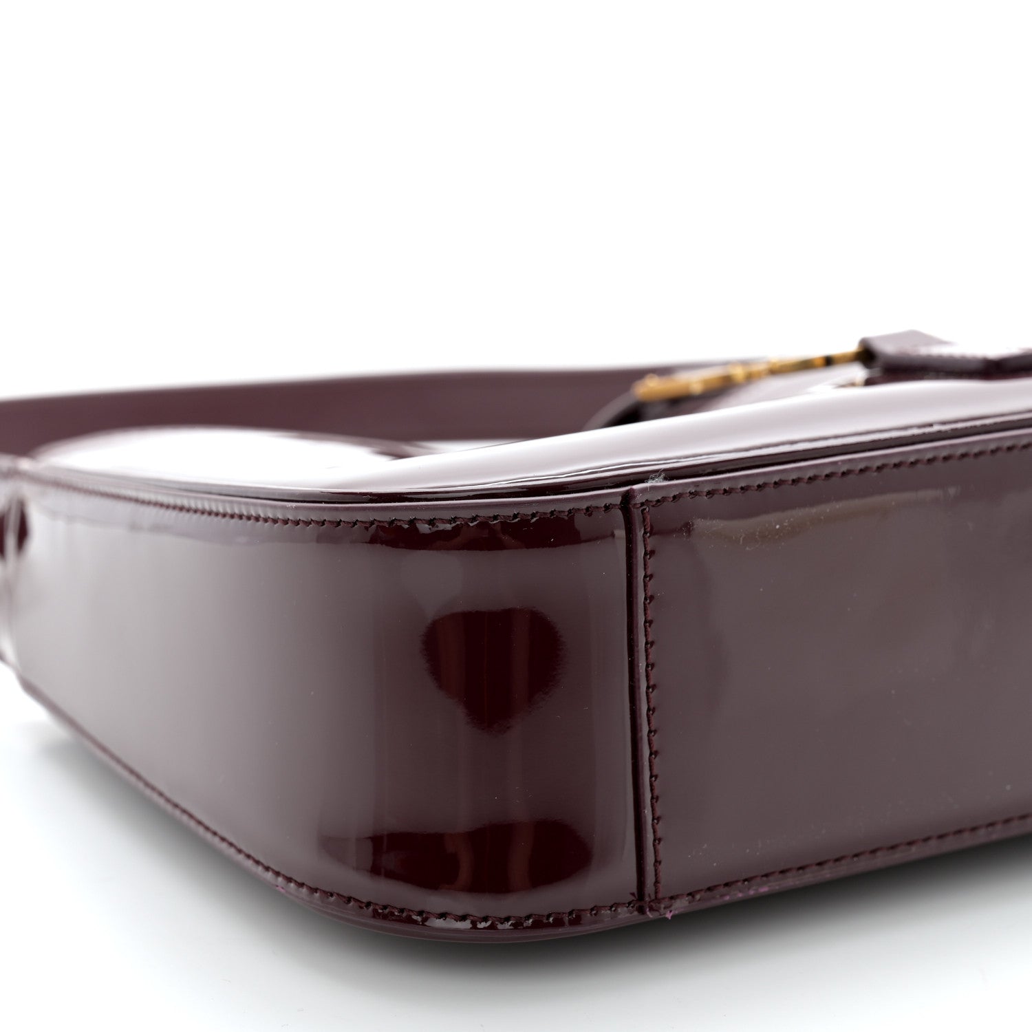 Saint Laurent Patent Le 5 A 7 Hobo Bordeaux 9 of 10