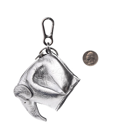 Loewe Metallic Calfskin Mini Elephant Coin Purse Silver 2 of 4