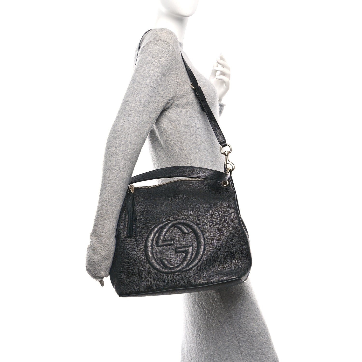 Gucci Pebbled Calfskin Large Soho Hobo Black 3 of 10