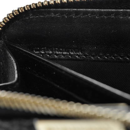 Burberry Grainy Calfskin Check Embossed Elmore Zip Around Wallet Black 6 of 7