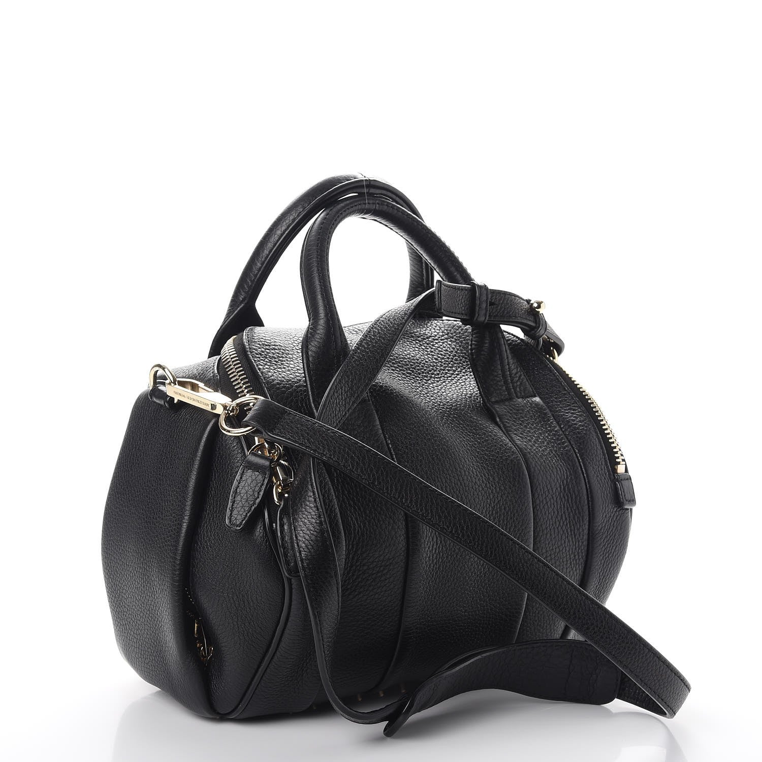 Alexander Wang Pebbled Lambskin Rockie Black Pale Gold Hardware 4 of 9