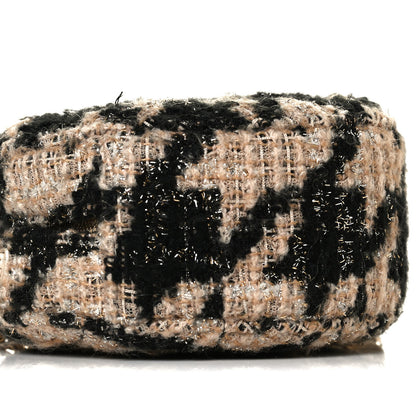 Chanel Tweed Shearling Round Clutch With Chain and Coin Purse Beige Black 7 of 12