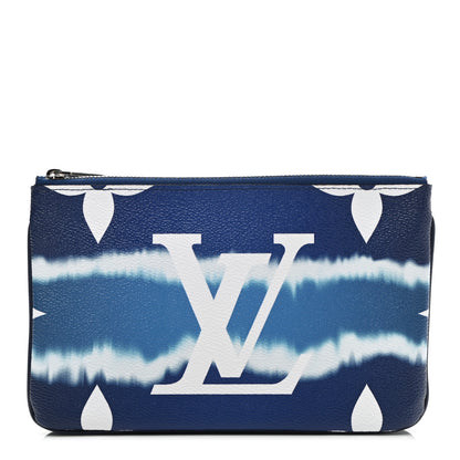 Louis Vuitton Monogram Giant Escale Double Zip Pochette Blue 1 of 8
