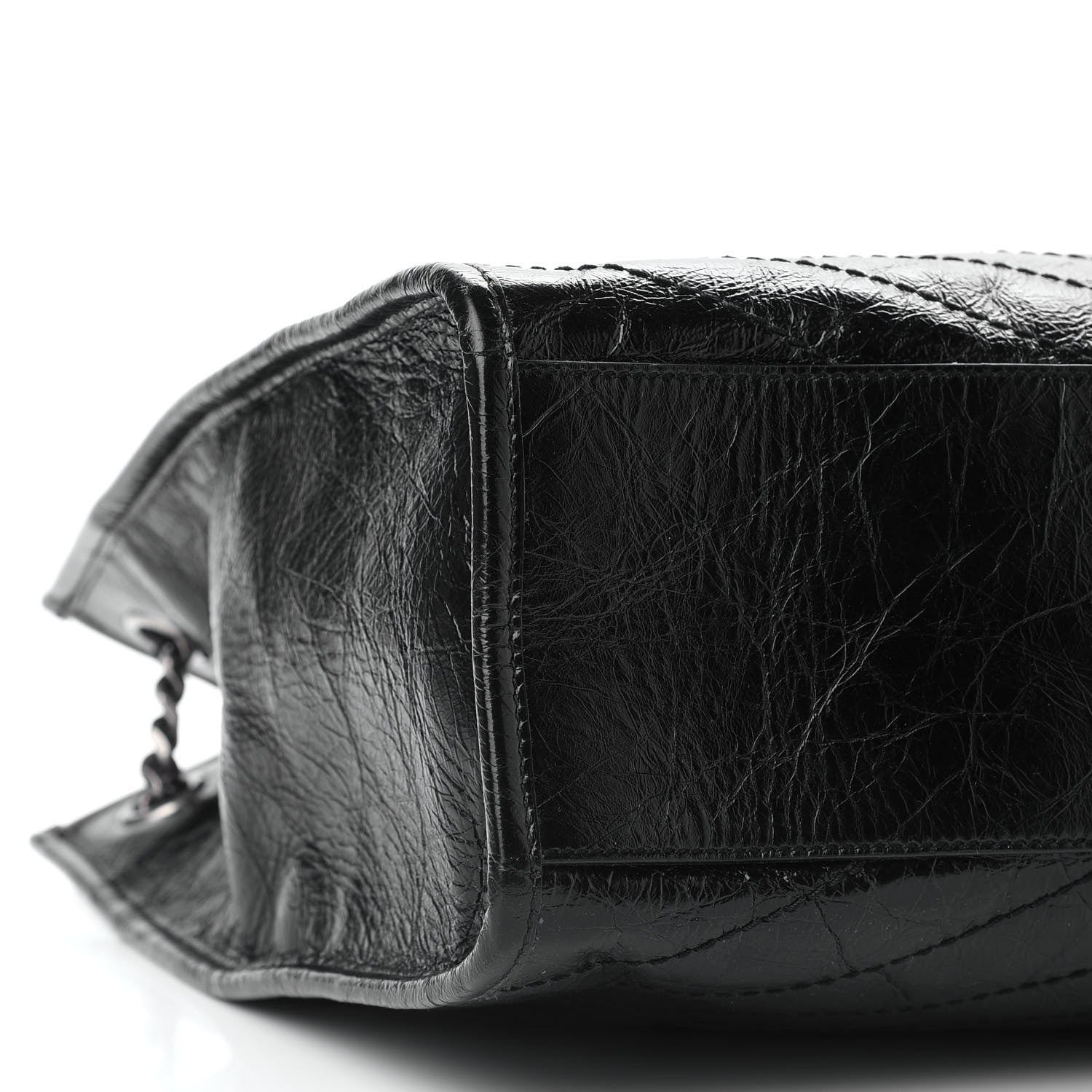Saint Laurent Crinkled Calfskin Matelasse Monogram Niki Shoulder Bag Black 7 of 8