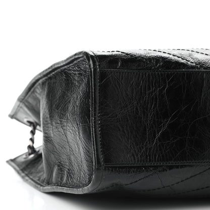 Saint Laurent Crinkled Calfskin Matelasse Monogram Niki Shoulder Bag Black 7 of 8