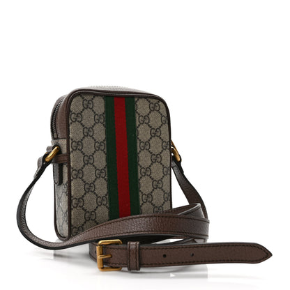 Gucci GG Supreme Monogram Web Mini Ophidia Messenger Brown 3 of 11