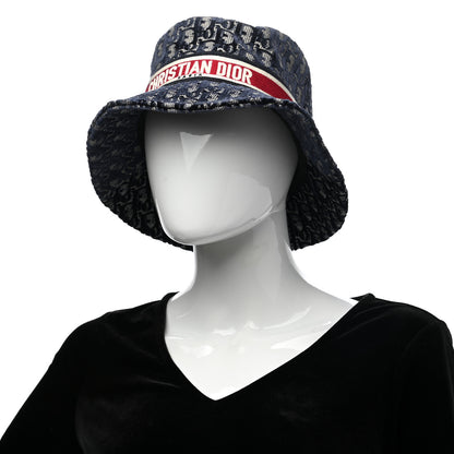 Christian Dior Velvet Cannage Bob Bucket Hat Bleu Red 2 of 8