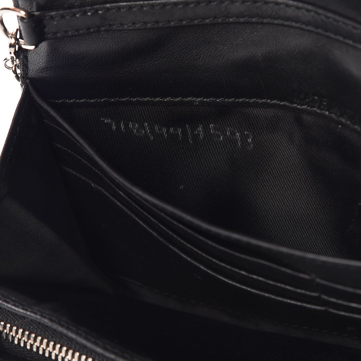 Lambskin Cannage New Lock Wallet Black