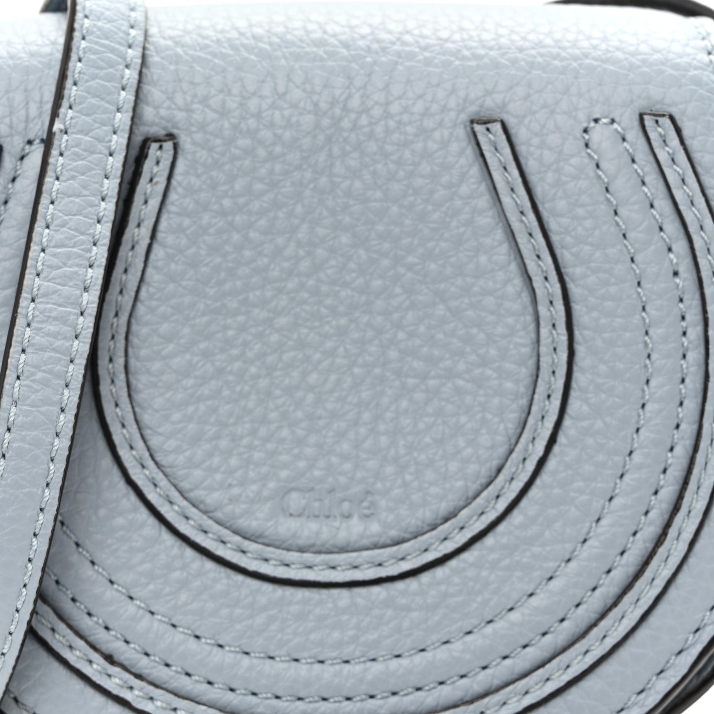Calfskin Nano Marcie Saddle Bag Shady Blue
