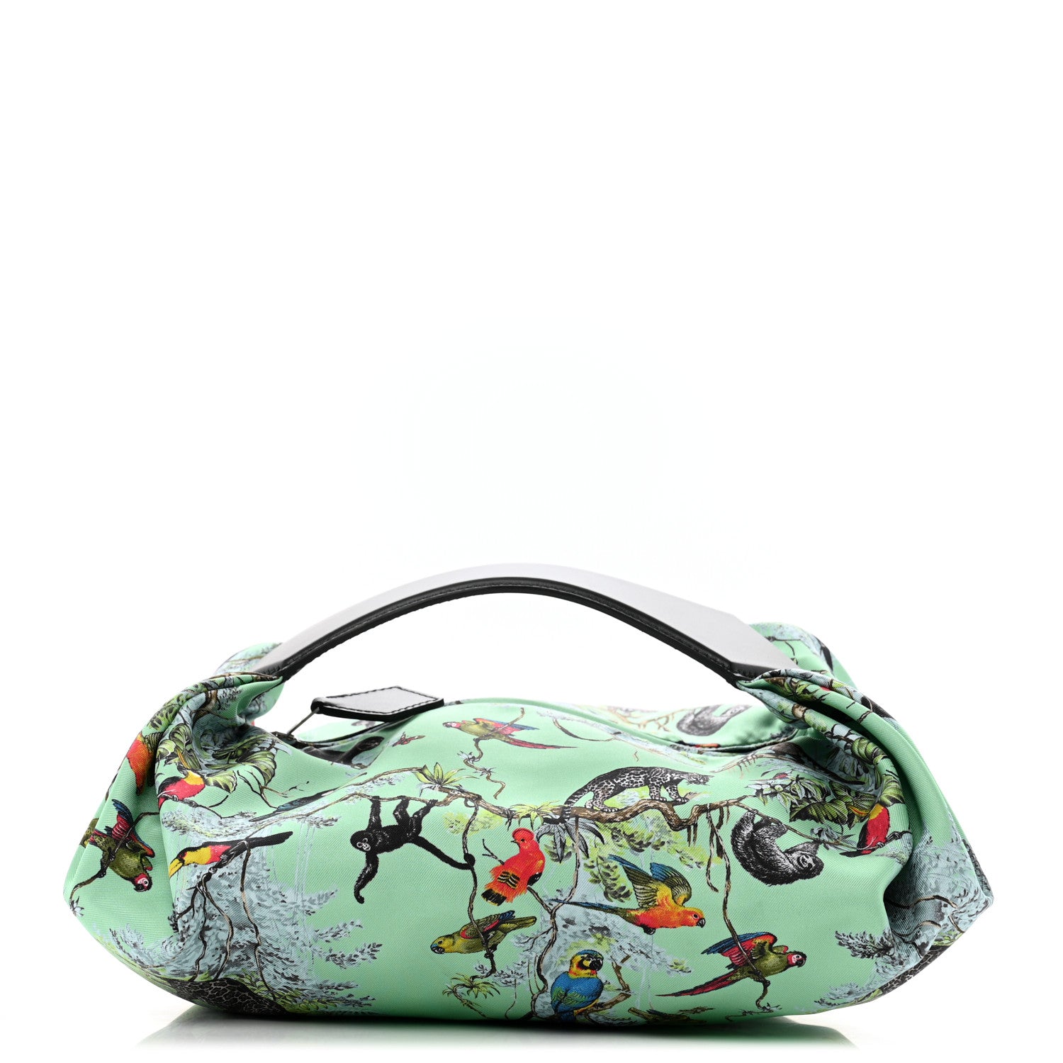 Hermes Silk Balusoie Bag Menthe Black 1 of 12
