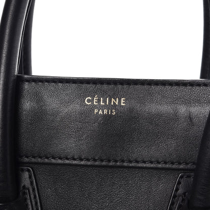 Celine Smooth Calfskin Mini Luggage Black 6 of 15