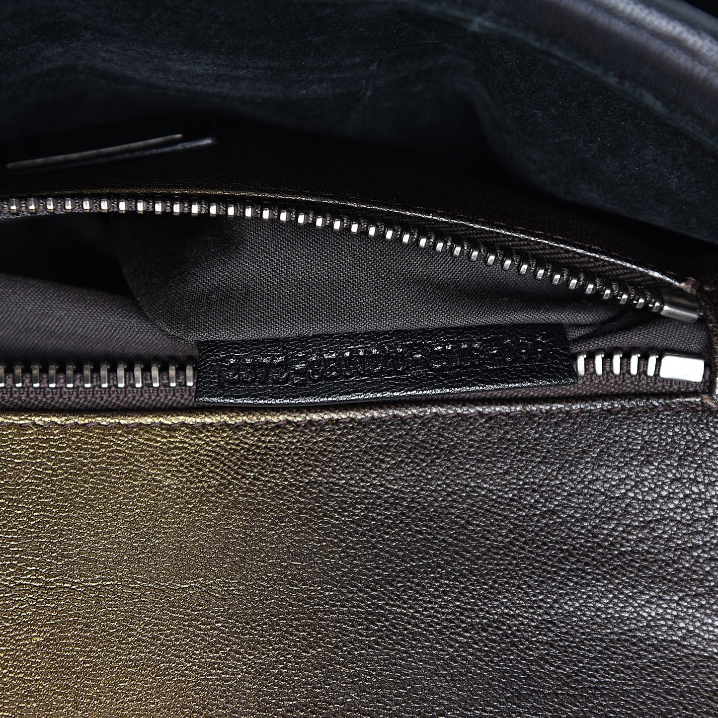 Goatskin Large Peekaboo Iconic Satchel Black