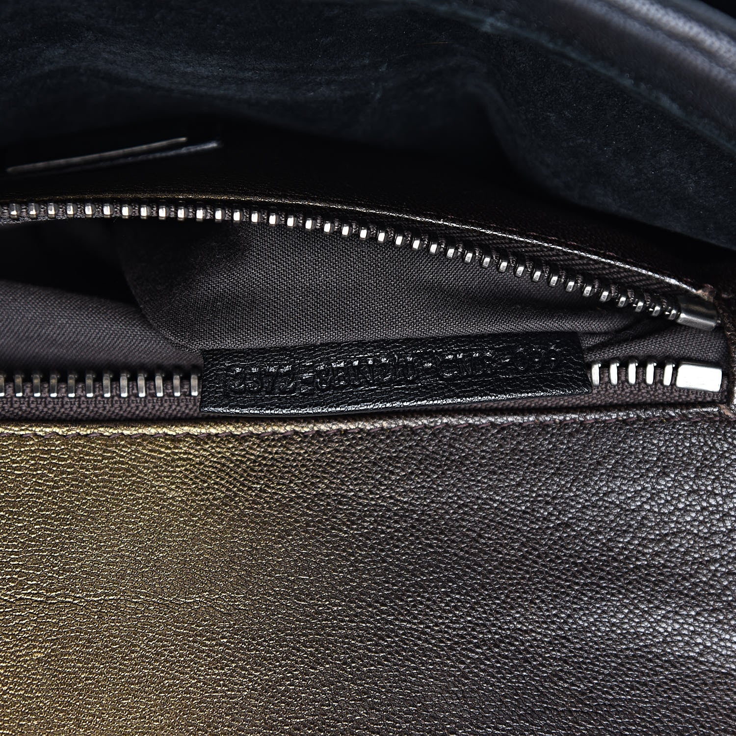 Fendi Goatskin Large Peekaboo Iconic Satchel Black 8 of 15