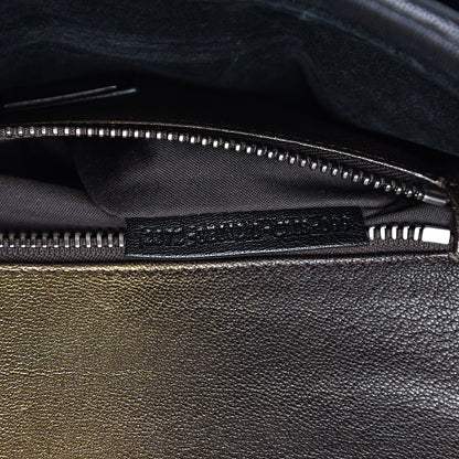 Fendi Goatskin Large Peekaboo Iconic Satchel Black 8 of 15