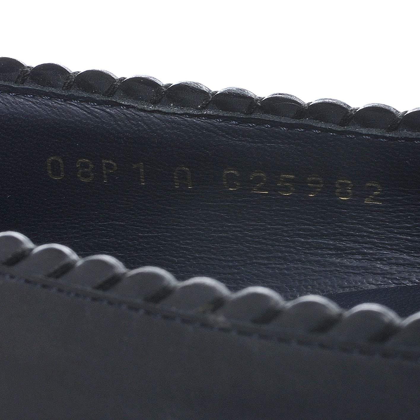 Leather CC Cap Toe Ballerina Flats 38 Navy
