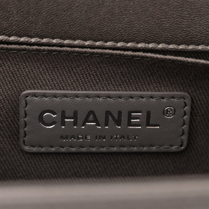 Chanel Metallic Lambskin Stingray Quilted Medium Boy Flap Silver 6 of 13