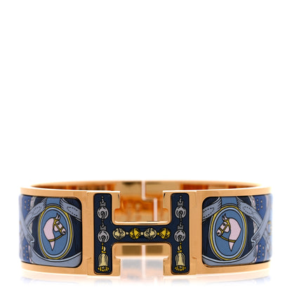 Hermes Enamel Printed Wide Bouquets Selliers Clic Clac H Bracelet PM Ecume 1 of 6