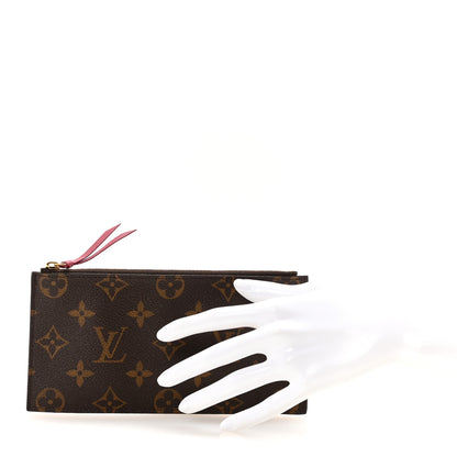 Louis Vuitton Monogram Felicie Chain Wallet Zippered Insert Fuchsia 2 of 6