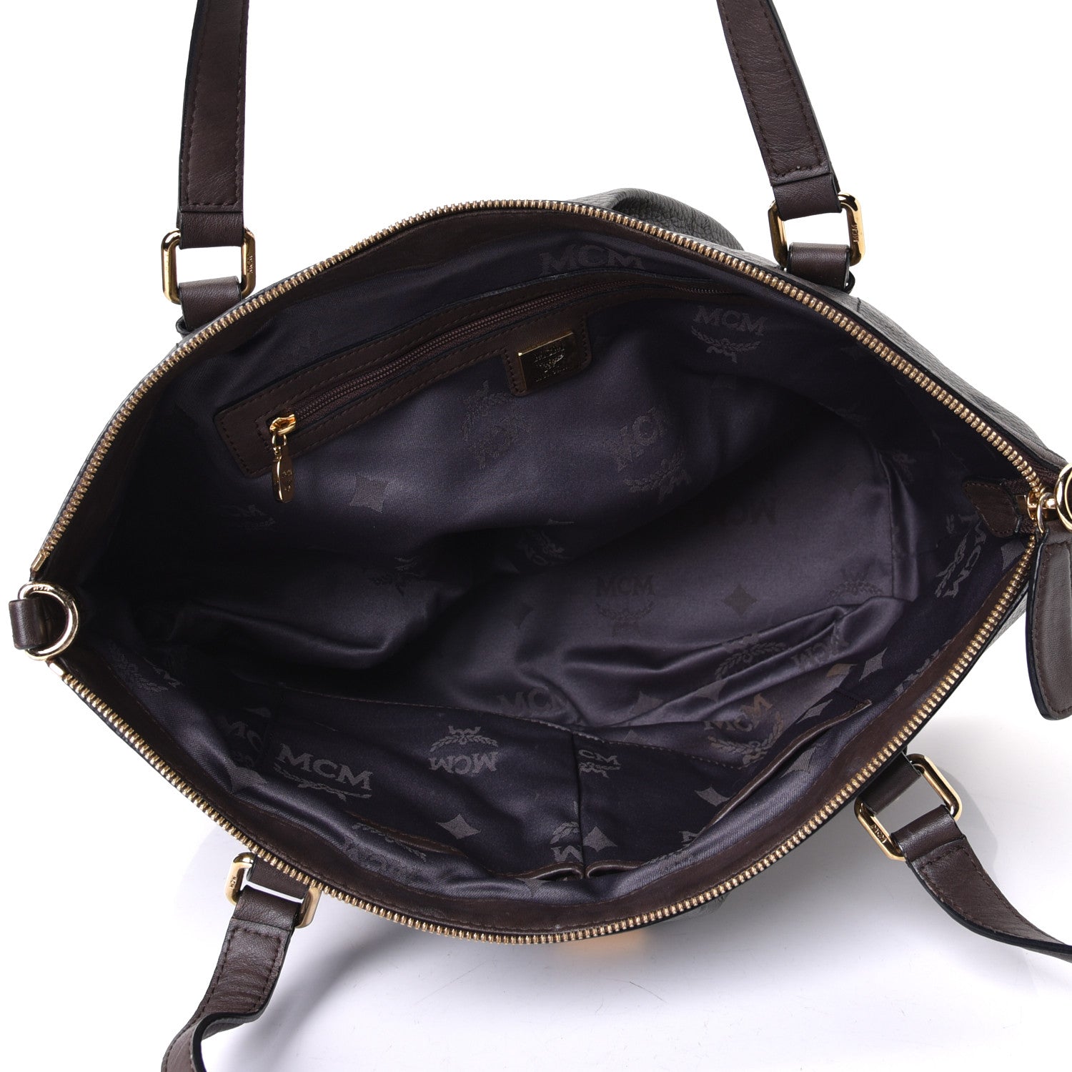 MCM Visetos Medium Essentials Shopper Tote Phantom Grey 8 of 11