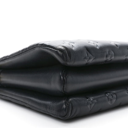 Louis Vuitton Lambskin Embossed Monogram Coussin PM Black 10 of 15