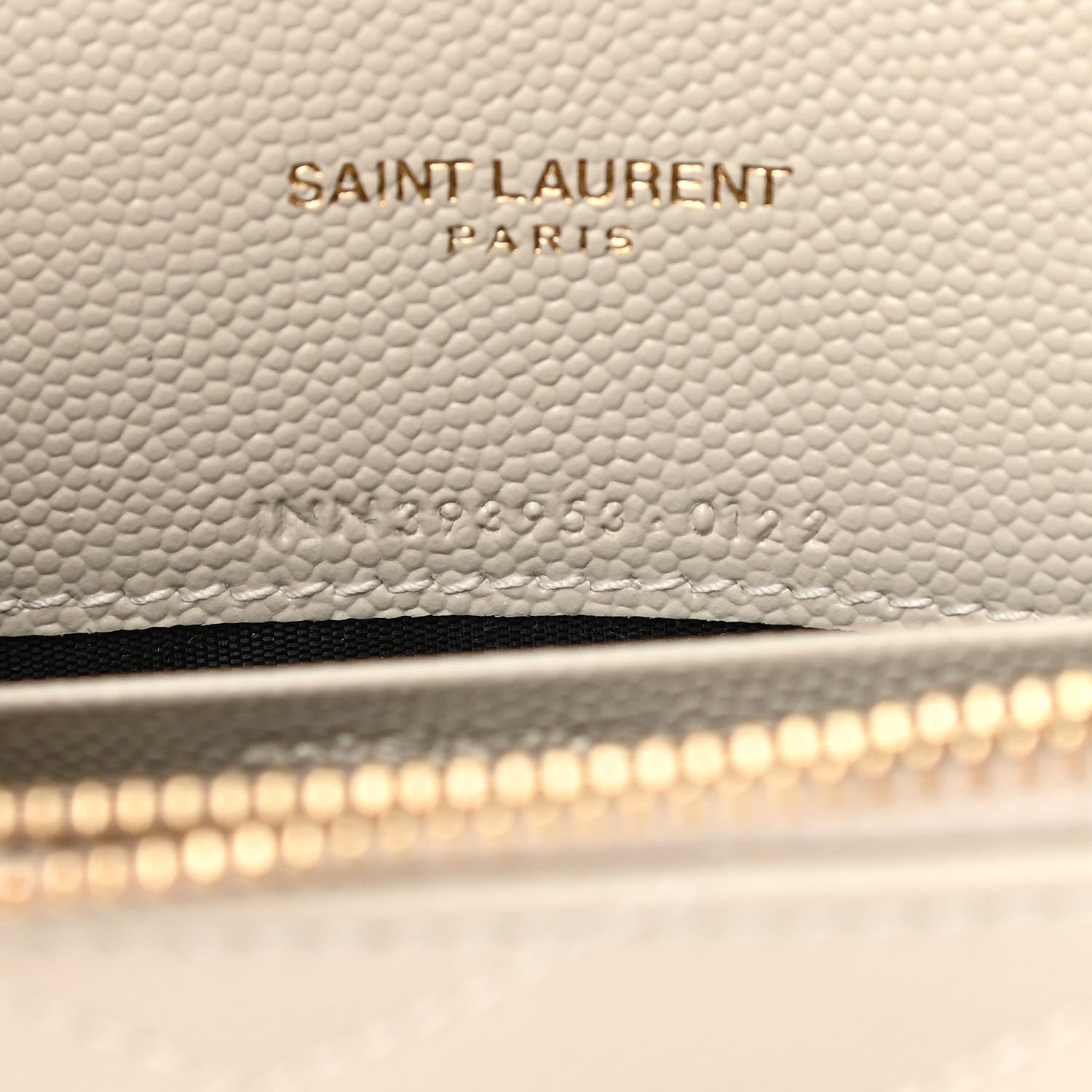 Saint Laurent Grain De Poudre Matelasse Chevron Cassandre Envelope Chain Wallet Nude Powder 6 of 10