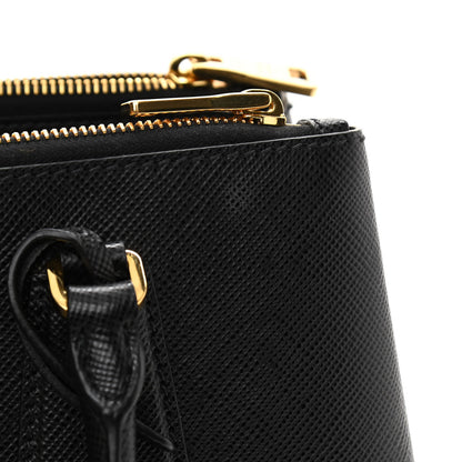 Prada Saffiano Cuir Medium Galleria Double Zip Tote Black 11 of 11