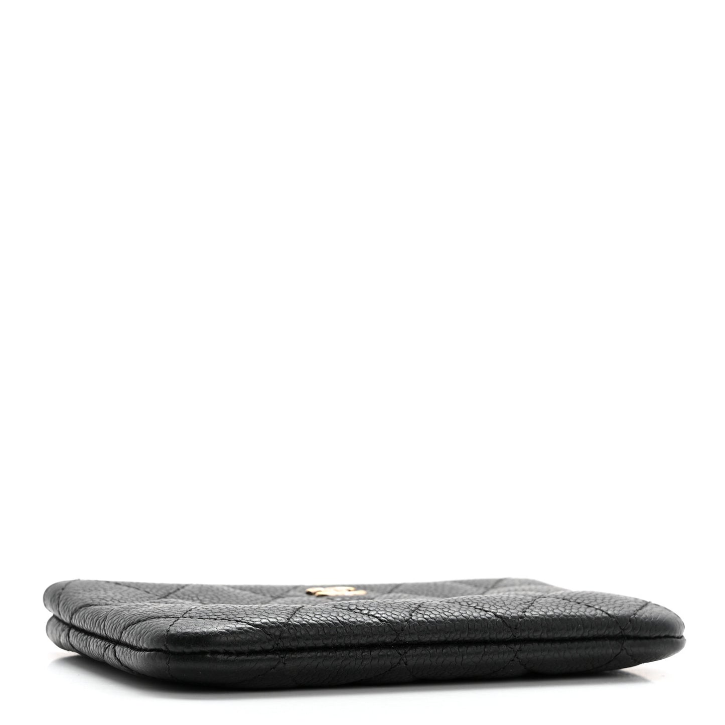 Caviar Quilted Small Cosmetic Case Black
