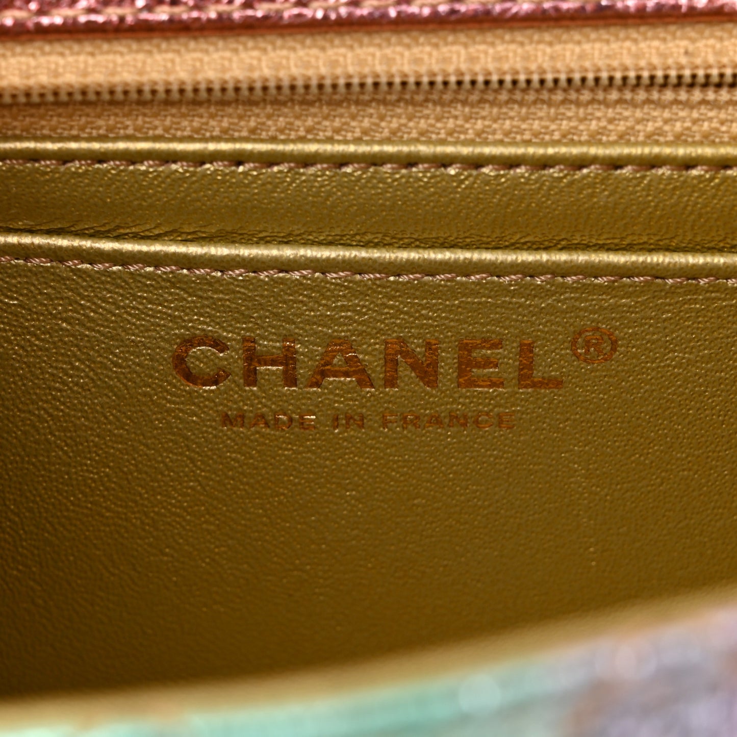 Metallic Goatskin Quilted Mini 2.55 Reissue Flap Multicolor
