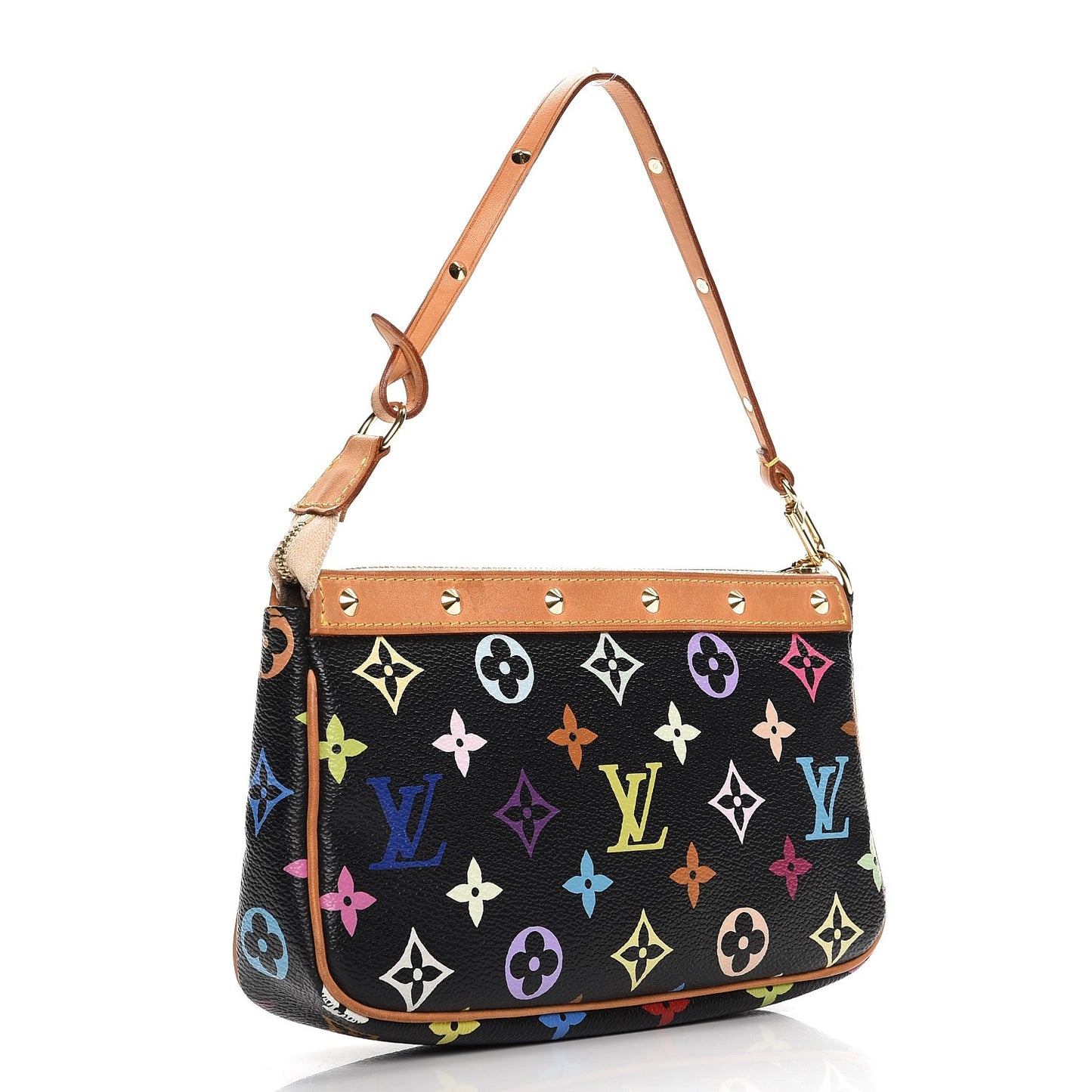 Monogram Multicolor Pochette Accessories Black