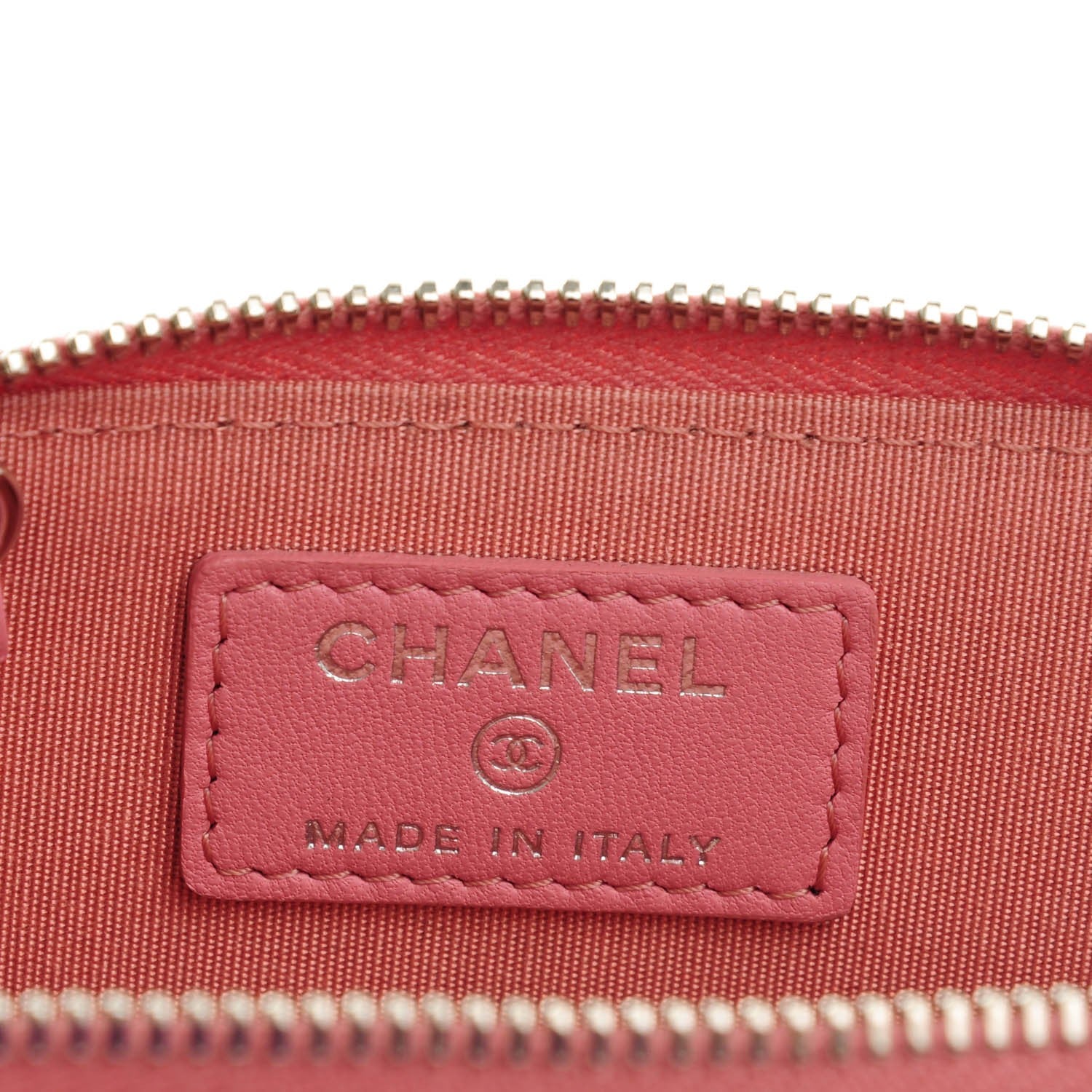 Chanel Lambskin Camellia Embossed Key Holder Case Pink 6 of 7