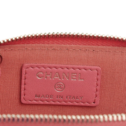 Chanel Lambskin Camellia Embossed Key Holder Case Pink 6 of 7