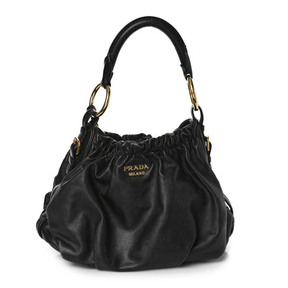 Prada Soft Calf Hobo Black 1 of 8