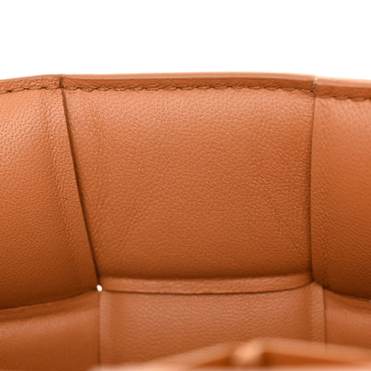 Bottega Veneta Lambskin Maxi Intreccio Padded Chain Cassette Crossbody Bag Caramel 10 of 12