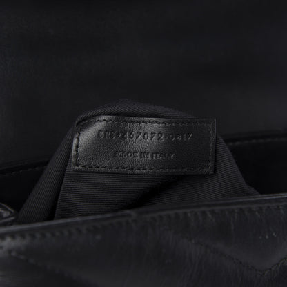 Saint Laurent Calfskin Y Quilted Monogram Toy Loulou Crossbody Bag Black 9 of 10
