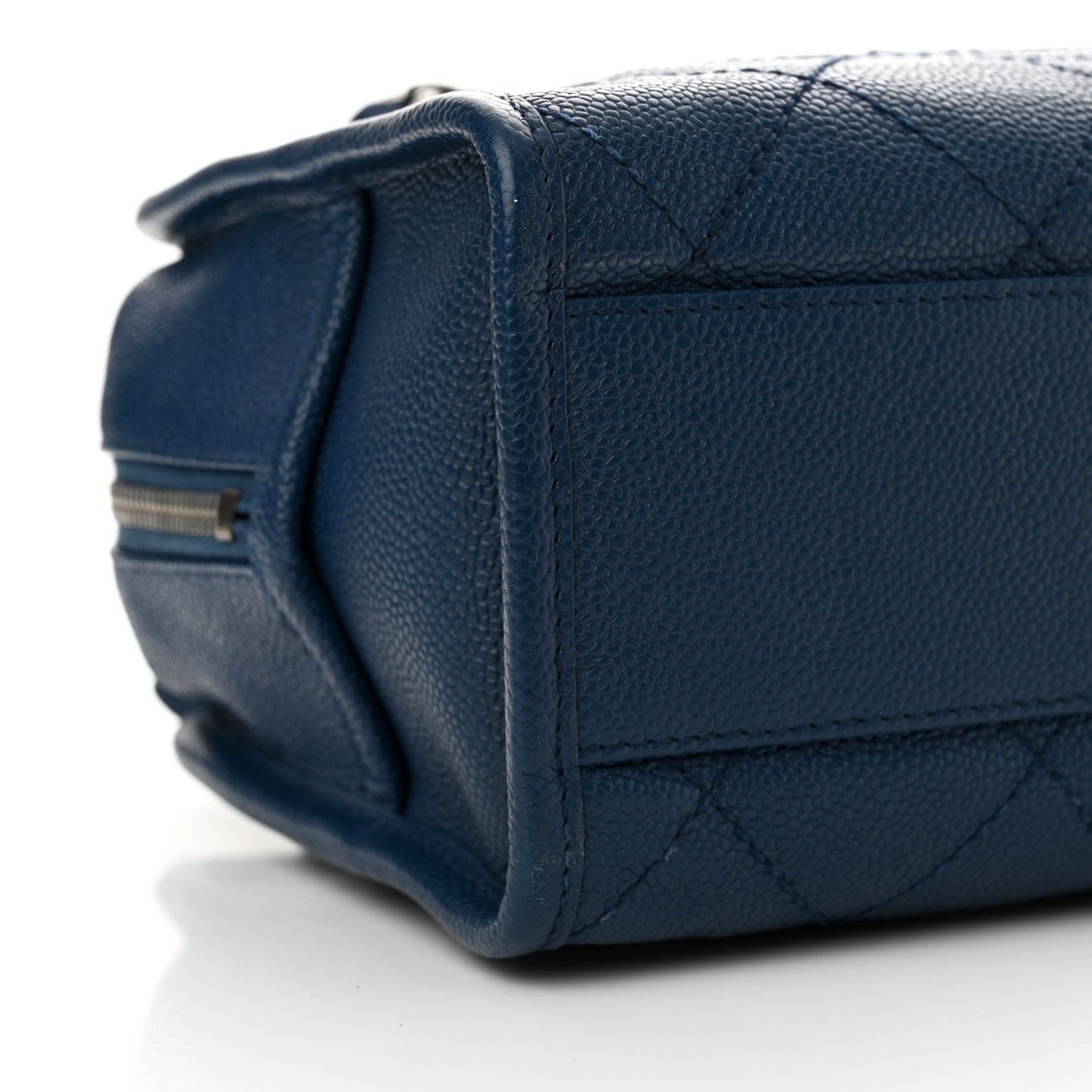 Caviar Quilted Small Deauville Bowling Bag Blue